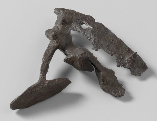 Fragment of lock plate with pan and steel of a flintlock of a musket