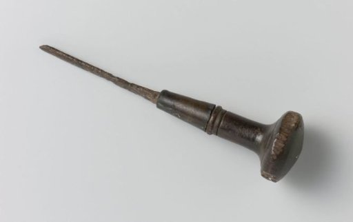 Burin with a narrow handle and a thick knob
