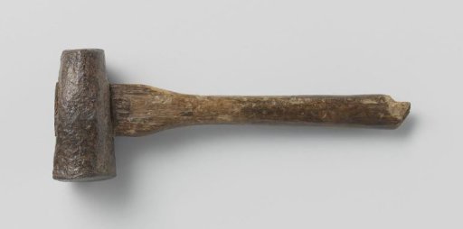 Hammer with Iron Head and Wooden Handle