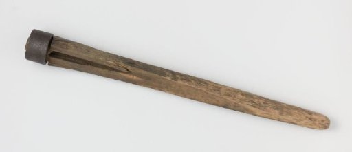 Handle, Tapering Wooden Stick with Round Iron Ring