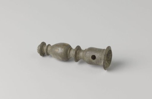 Fragment of a tin candlestick, upper part