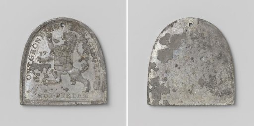Reclamation of Land at Rotterdam, medal intended as proof for peat carriers, fillers, or tonners to allow peat to be brought in from the newly reclaimed bogs