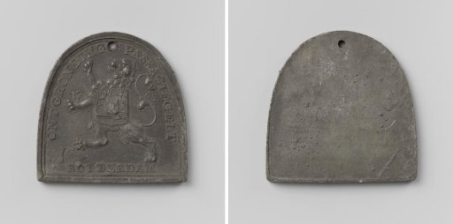 Excavation in Rotterdam, medal intended as proof for turf carriers, fillers, or tonners to be allowed to import turf from the newly excavated bogs