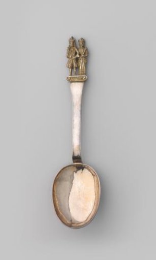 Commemorative Spoon with Egg-shaped Bowl and Stem Crowned with William III and Mary