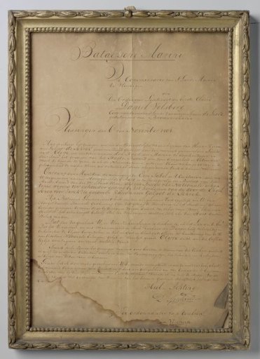 Letter from D. Speeleveld to D. Velsberg, November 6, 1804