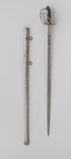 Officer's saber with scabbard, light cavalry No. 4 by W.J.K. van Rappard