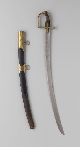 Scabbard of a Cavalry Officer's Saber with Scabbard and Ornament on the Pommel