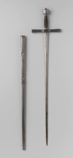 Cross sword with scabbard IOHAN