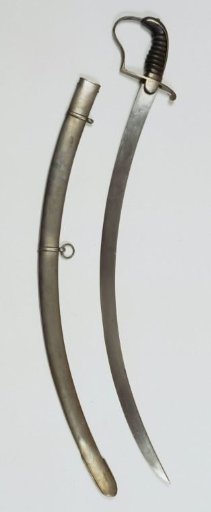 Saber of officer of light cavalry model no. 1 with scabbard, Gardes du Corps, 1814