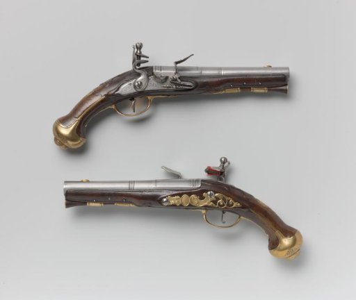 Cavalry pistol with flintlock mechanism