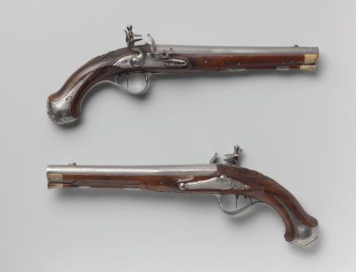 Cavalry pistol with flintlock