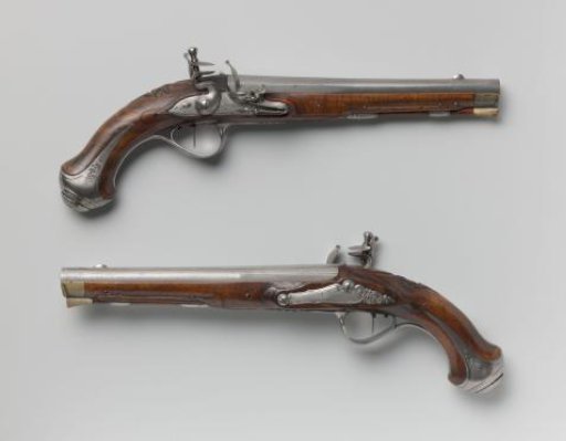Cavalry pistol with flintlock mechanism