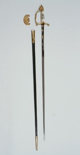 Standing sword with scabbard for sea officers M 1824