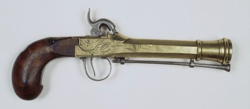 Percussion Pistol with Copper Barrel, Blunderbuss