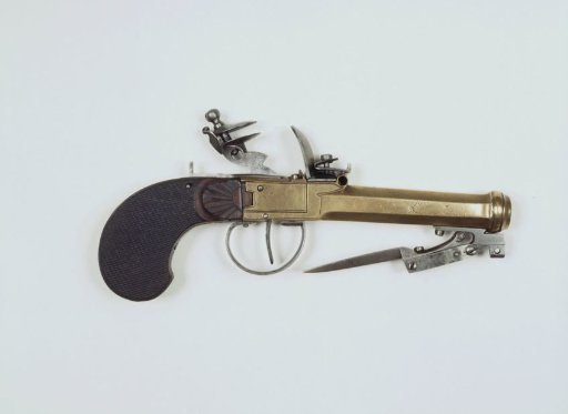 Flintlock pistol with bayonet