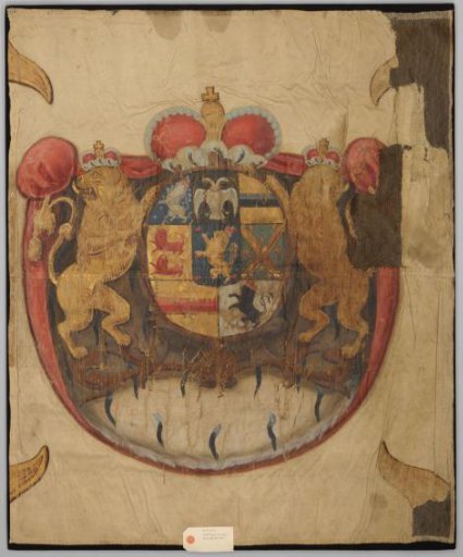 Fragment of a colonel's flag of the Nassau-Weilburg regiment