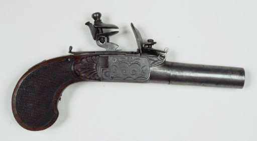 Flintlock Pocket Pistol with Battery Lock