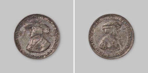 In honor of Louis II, King of Hungary and Bohemia, fallen in the Battle of Mohács, and his wife Mary of Hungary
