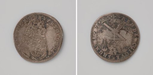 Two-thirds thaler of Henry I of Reuss-Schleiz, on the Peace of Nijmegen