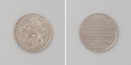 The Hospitable Reception of the French Refugees, Medal Presented to the City of Utrecht by Them