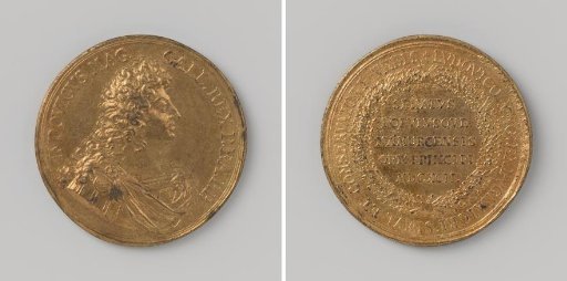 Capture of Namur by the French, in honor of Louis XIV, medal struck by the council and people of that city