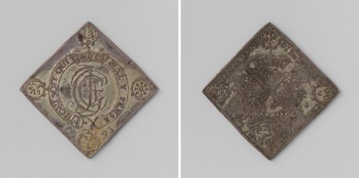 Taler on the appointment of Johann Georg IV, Elector of Saxony, as Knight of the Garter by William III, minted for distribution at shooting competitions in Dresden