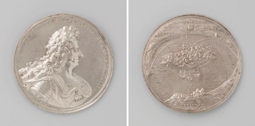 Bombardment of Ratzeburg by Christian V, King of Denmark, medal offered by the crown prince to his father on his birthday