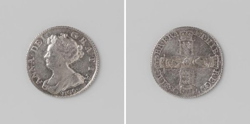 Anna, Queen of England, Shilling Struck from Silver Captured in the Naval Battle at Vigo