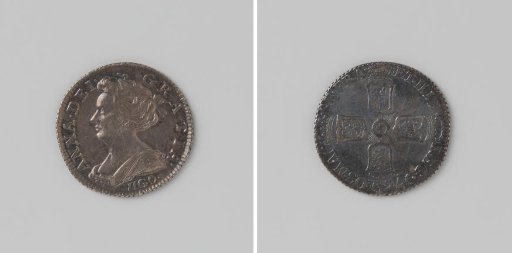 Half-Shilling Coin of Anna, Queen of England, Struck from Silver Captured in the Naval Battle at Vigo