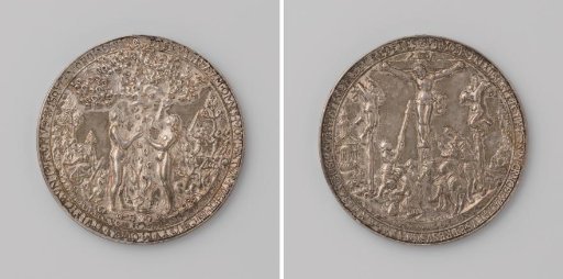 Fall of Man and Crucifixion, Medal Struck by Order of John Frederick the Magnanimous, Elector of Saxony