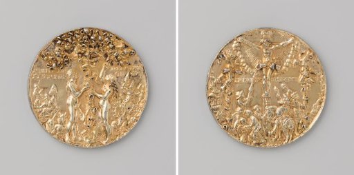 Fall of Man and Crucifixion, Medal Struck by Order of John Frederick the Magnanimous, Elector of Saxony