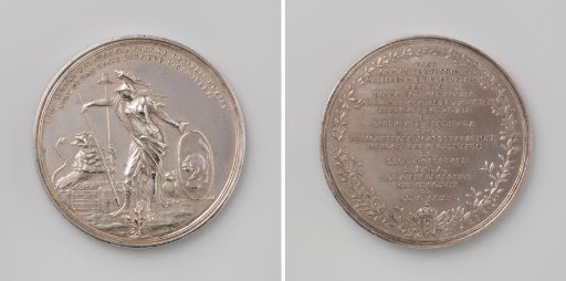 Peace of Utrecht concluded between Spain and the Republic, medal struck at the order of the city of Amsterdam and presented to the members of the council