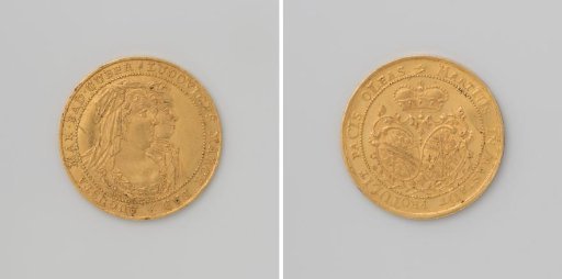 Peace of Rastatt, medal in honor of Augusta Maria, Princess Dowager of Baden, and Louis George, Margrave of Baden-Baden