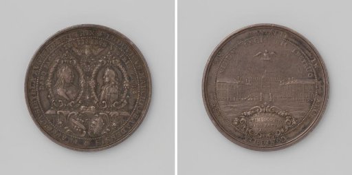 Peace of Rastatt, medal in honor of Francisca Sybilla, Princess Dowager of Baden-Baden, and Ludwig George, Margrave of Baden-Baden