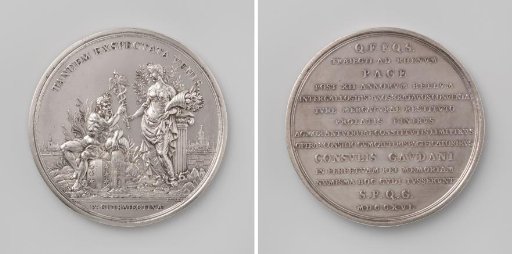 Peace of Utrecht and Agreements Concluded in Antwerp Between the Republic, the Emperor, and England Regarding Border Divisions in Brabant. Medal Struck by Order of the City of Gouda