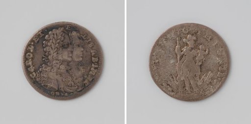 Coin (tari, sixth piaster) from the Kingdom of Naples of King Charles VI (1713-1735) on the Birth of Prince Leopold of Austria