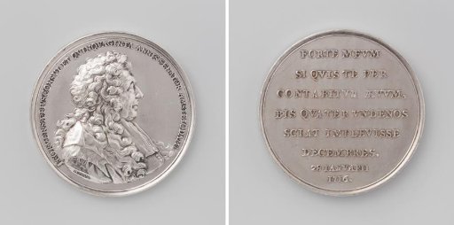 Joan Corver, mayor of Amsterdam and 50-year member of the council. Medal distributed to the members of the Amsterdam vroedschap