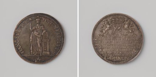 Inspection of the mint in Harderwijk, medal by mintmaster Johan Hensbergen awarded to the councillors and master mintmaster