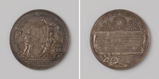 Centennial celebration of the University of Utrecht, medal awarded to the colleges of the States, city, court, and preachers
