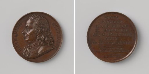 Herman Boerhaave, Famous Botanist and Scholar, Part of the Series Numismatica Universalis Virorum Illustrium by Amédée Durand