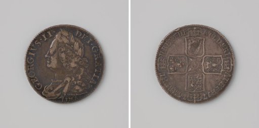 Half-crown coin of George II, King of England, struck from silver captured at Lima