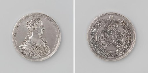 Anna of Hanover, Princess of Orange-Nassau, governess and guardian, medal presented to her by the quarter of the Frisian cities