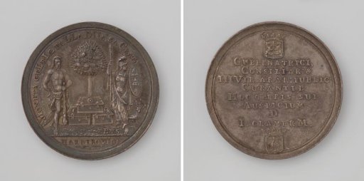 Johannes Cramer, mintmaster of Harderwijk; medal presented to the governess and the mint board