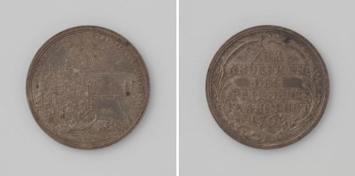 Peace of Hubertusburg, medal struck by the city of Frankfurt