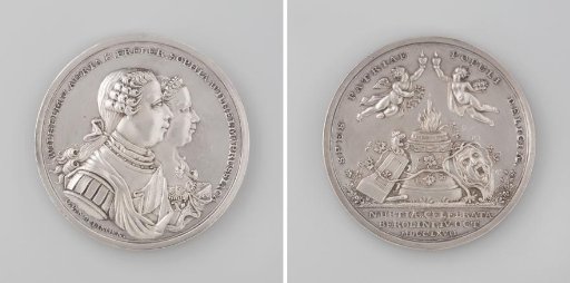Marriage of William V with Wilhelmina Frederica Sophia of Prussia in Berlin, Medal Presented to the Officers of the Amsterdam Civic Guard During a Meeting at the Doelen