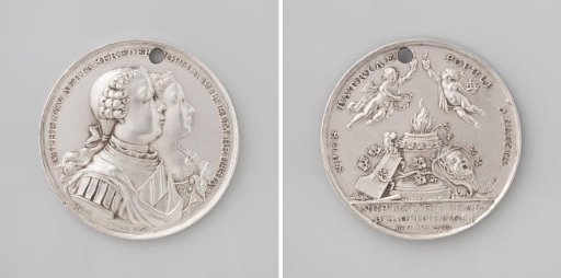 Marriage of William V with Wilhelmina Frederica Sophia of Prussia in Berlin, Medal Presented to the Amsterdam Civic Guard During a Meeting at the Doelen and to the Firemen of 's-Gravenhage