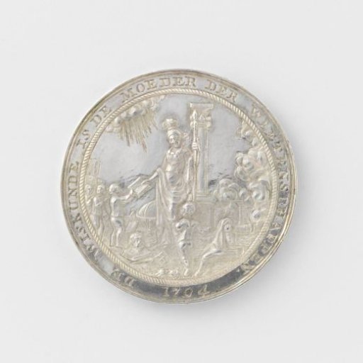 Society "Mathesis Scientiarum Genetrix", medal awarded to the mathematician and architect Jan Timmerman for his treatise "For the Benefit of Rhijnland".