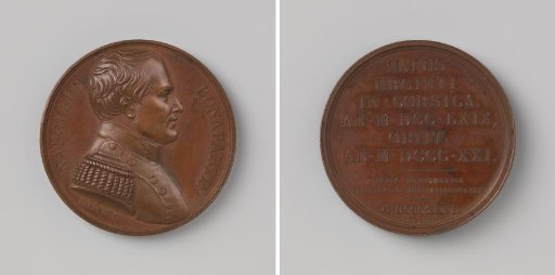 Napoleon Bonaparte, famous Frenchman, from the series Numismatica Universalis Virorum Illustrium by Amédée Durand.