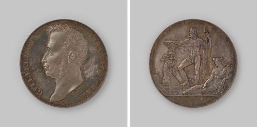 Opening of the Canal of Terneuzen to Ghent, in honor of William I Frederick, King of the Netherlands, medal presented by the States of East Flanders and Zeeland and the council of Ghent