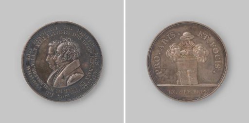 De Muelenaere and Villain XIIII expelled from the States-General, medal funded by Belgian money